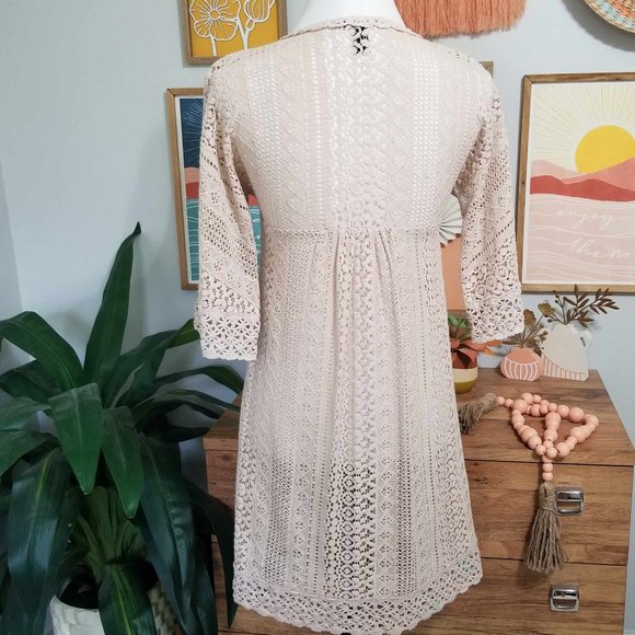 Dress. Ecru Lace & Crochet. New Directions Brand. Size 4. - Picture 6 of 13